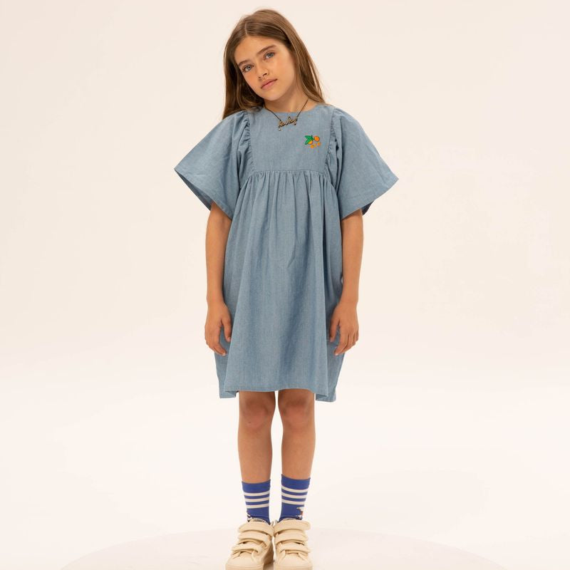 Girl's Denim Yoke Front Dress