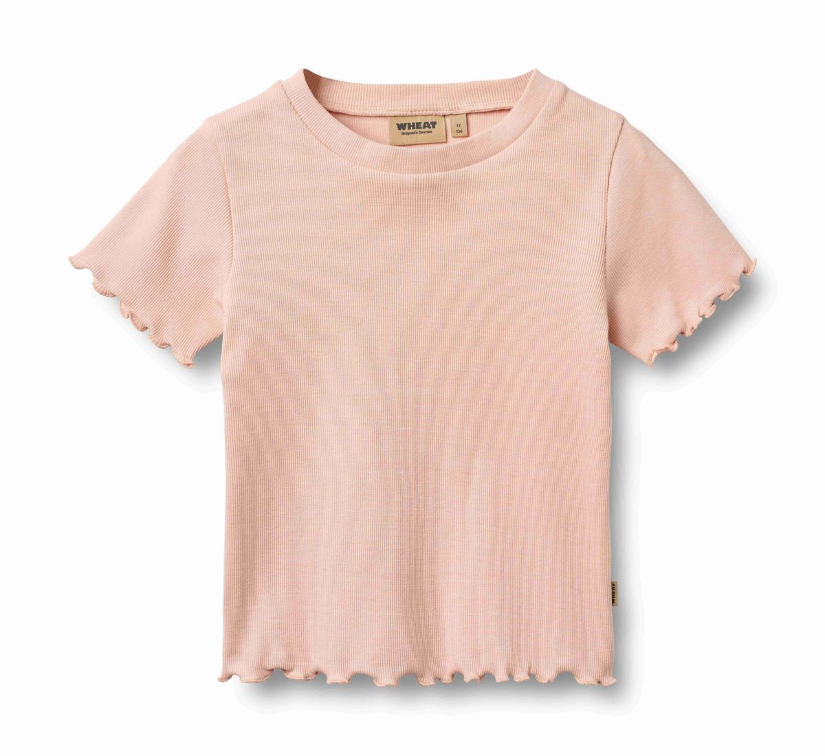 Peach Rib Lettuce Edge Tee