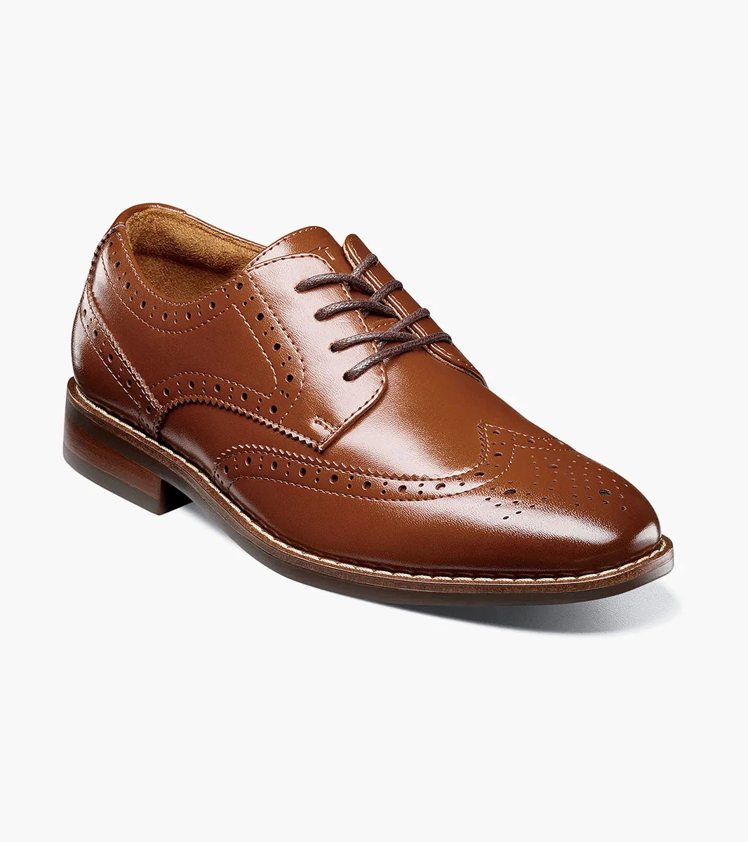 Boys Rucci Cognac Wingtip Oxford Shoe