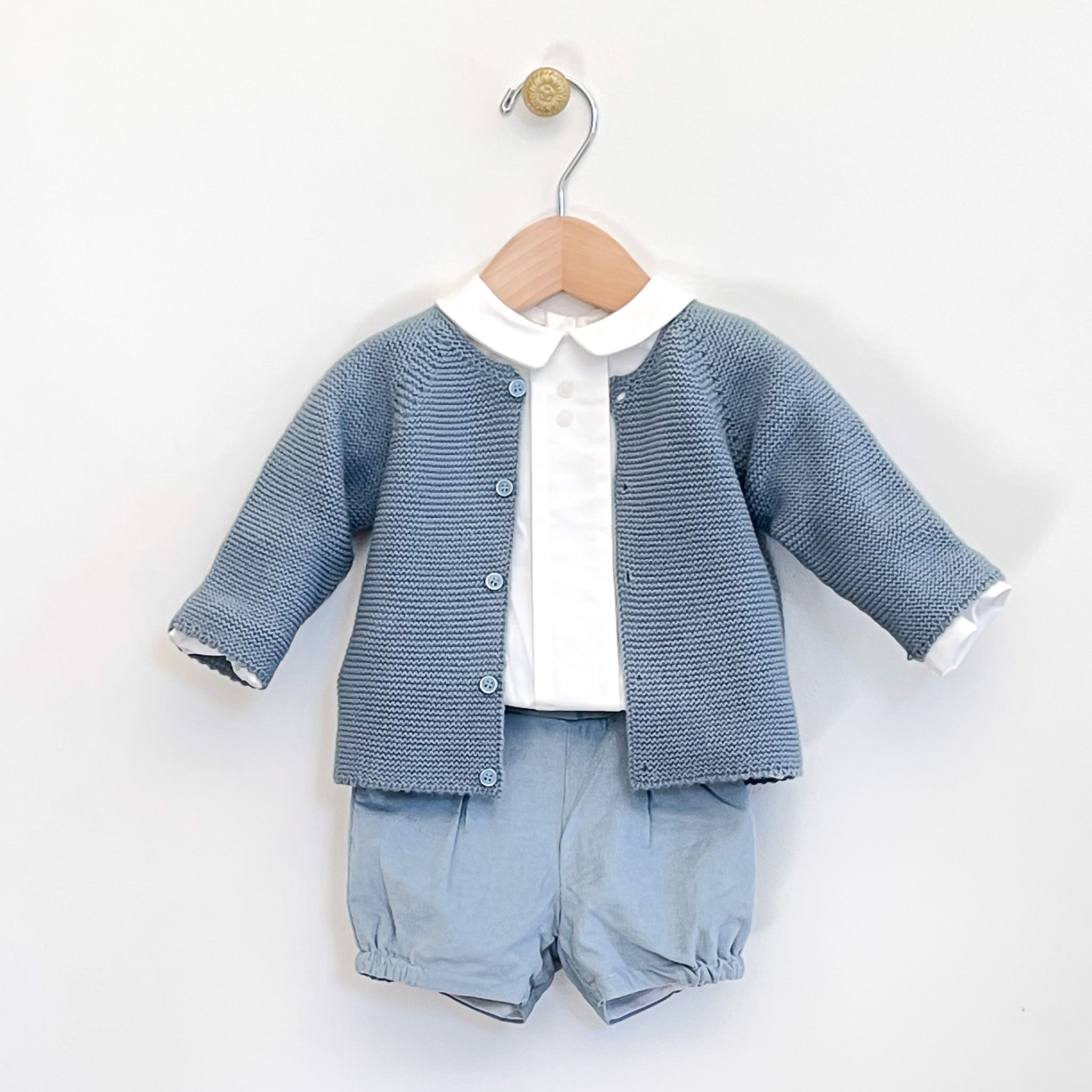 Seafoam 3pc Cardigan Shortset