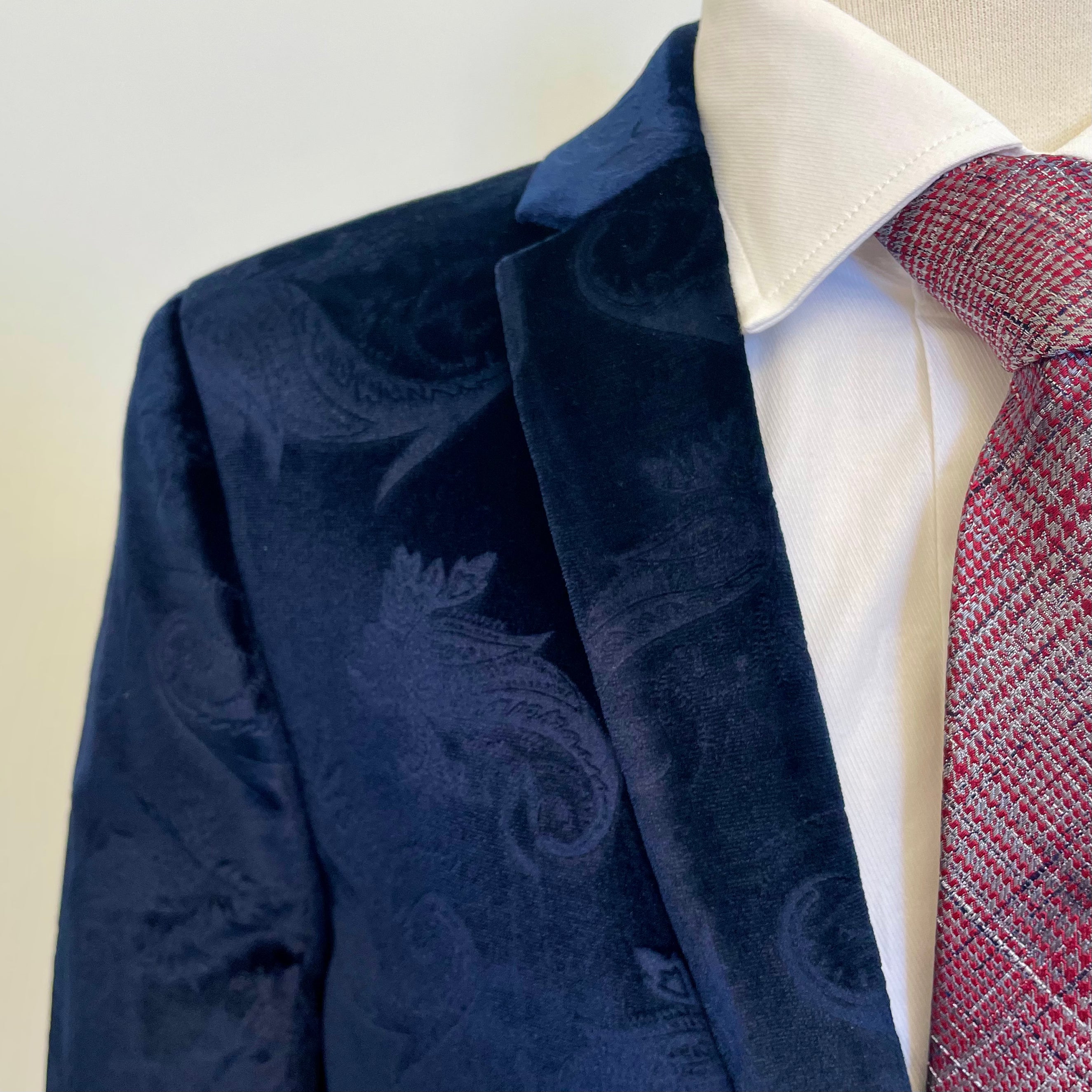 Navy Velvet Paisley Sport Coat