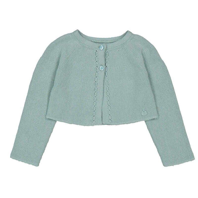 Jade Infant Cardigan Pointelle Placket