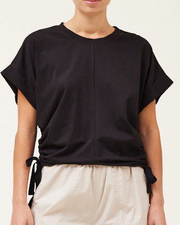 Black Side Drawstring Tee