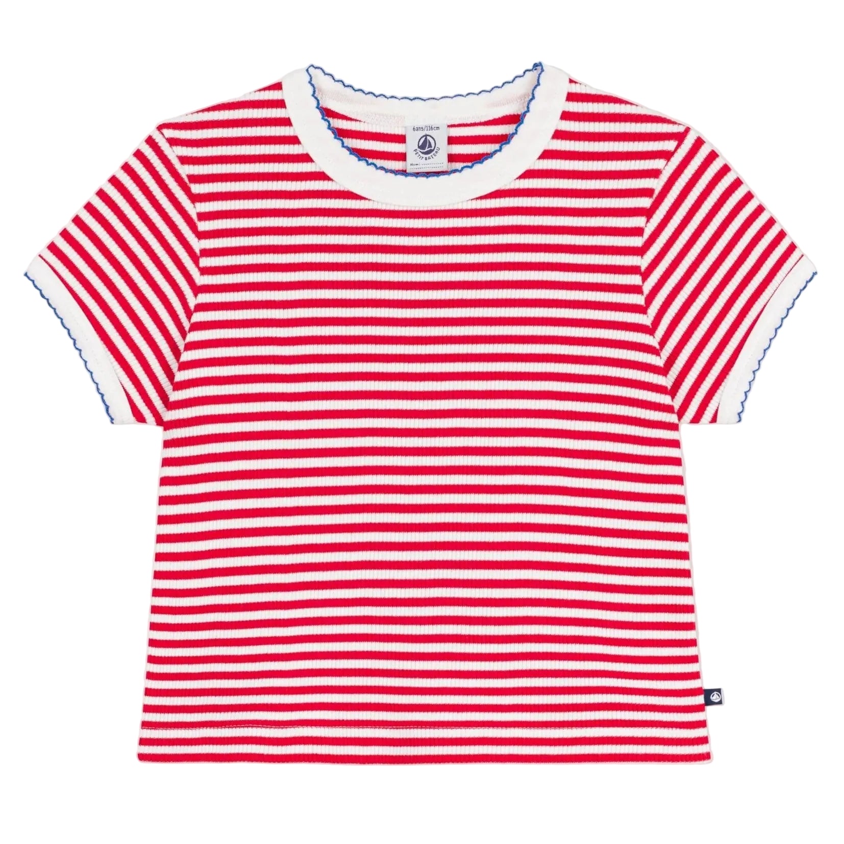Petit Bateau Red and White Tee