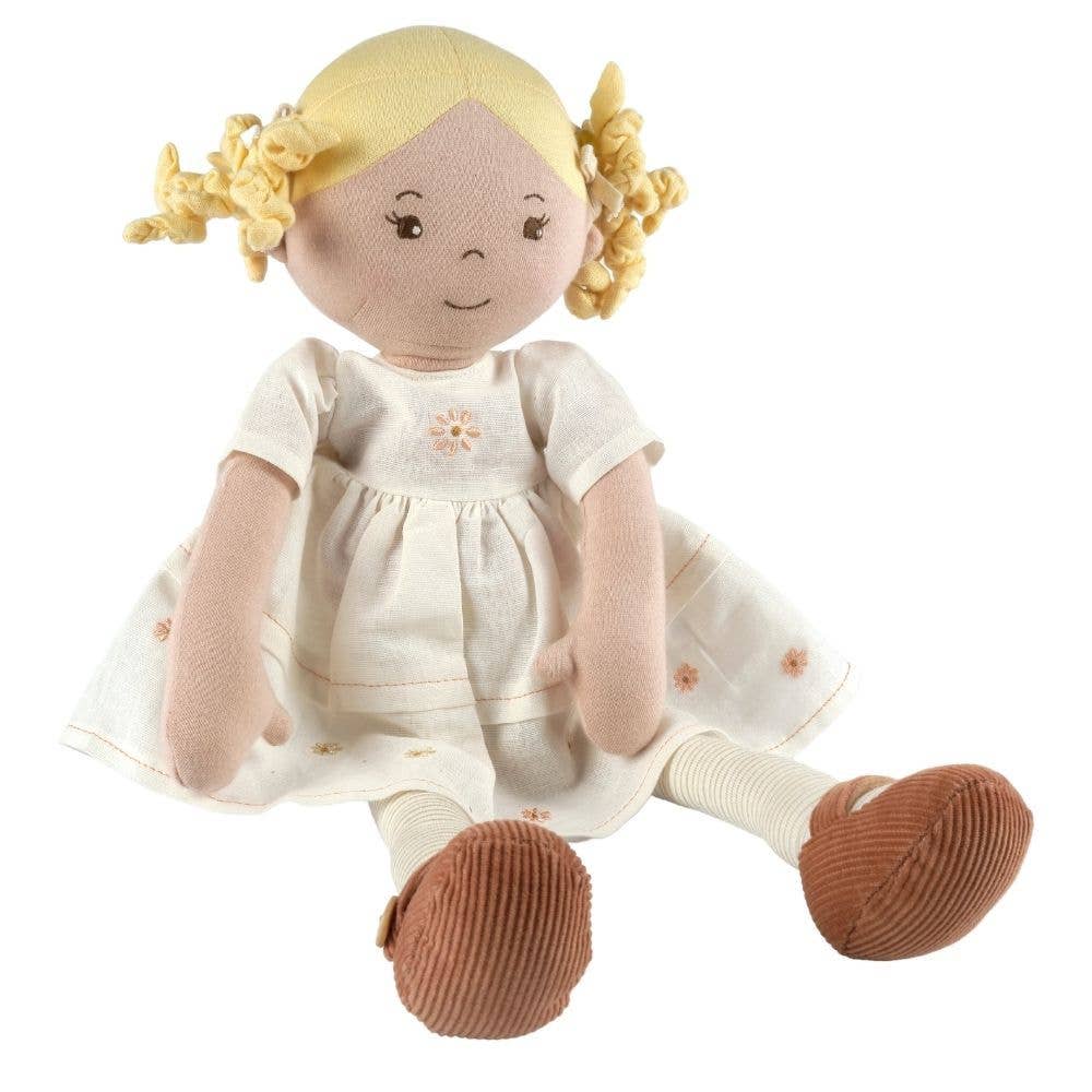 Priscy Blonde Haired Doll in White Linen Dress/Display Box