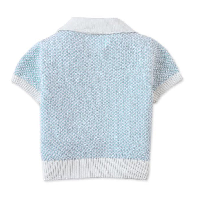Infant Boy's Blue Knit Polo
