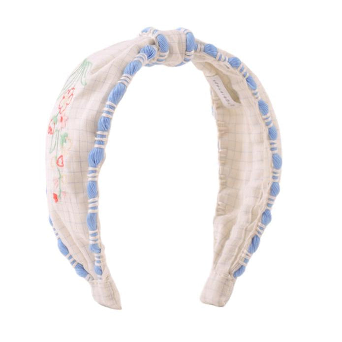 Delta Cream Embroidered Headband