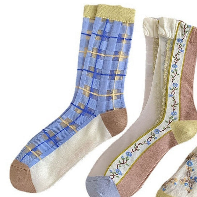 French Vintage Sheer Ankle Socks