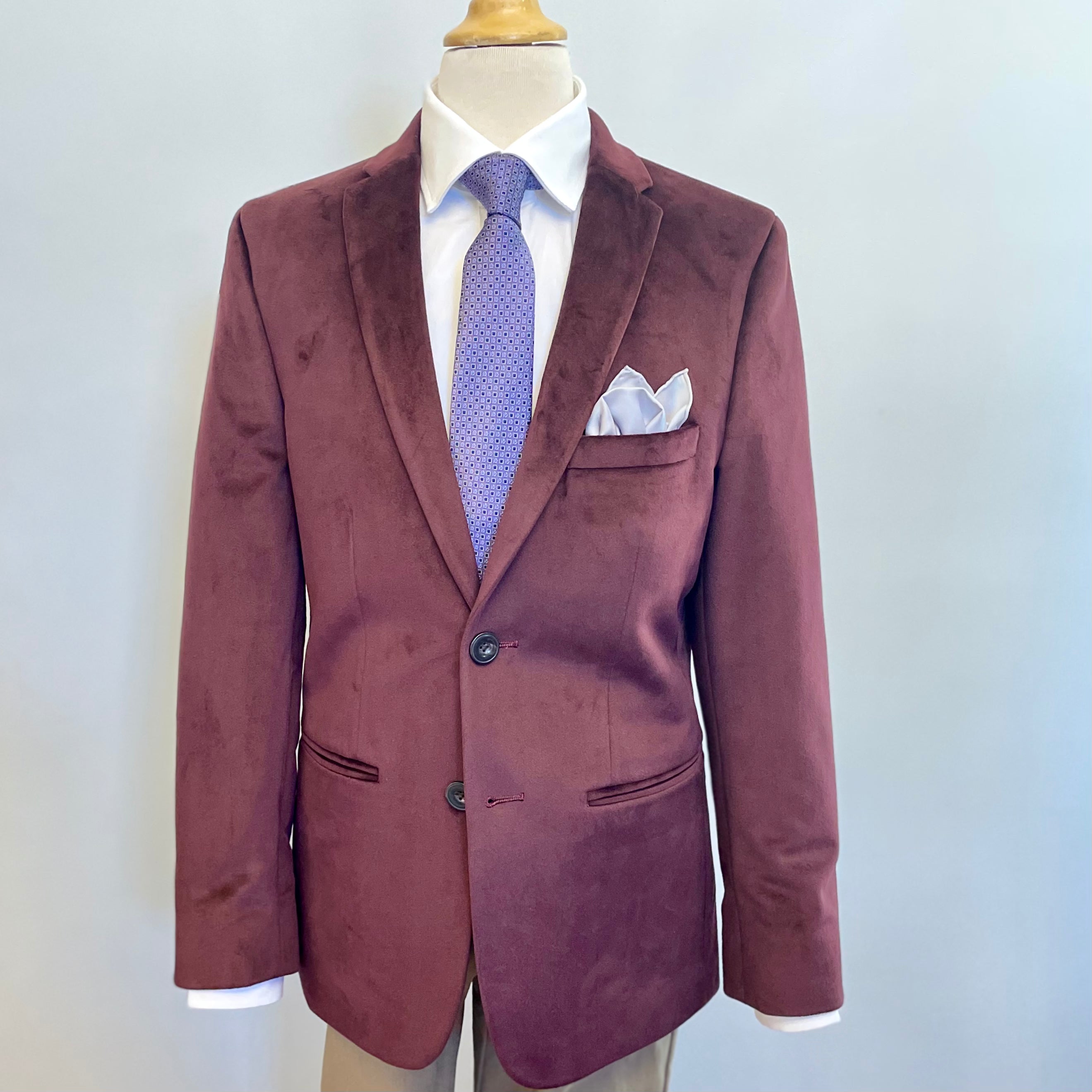 Wine Velvet Sports Coat