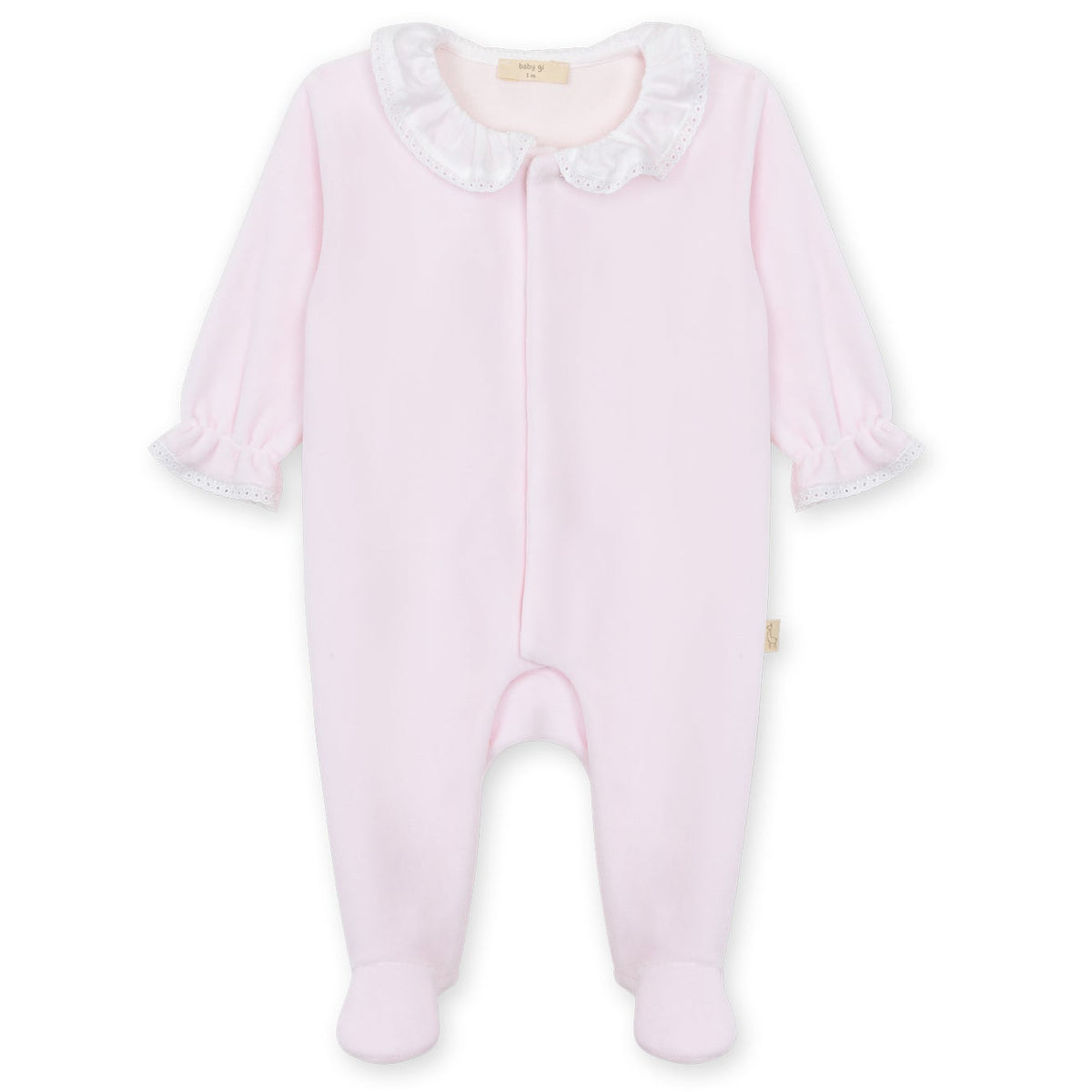 Pink Velour Footie