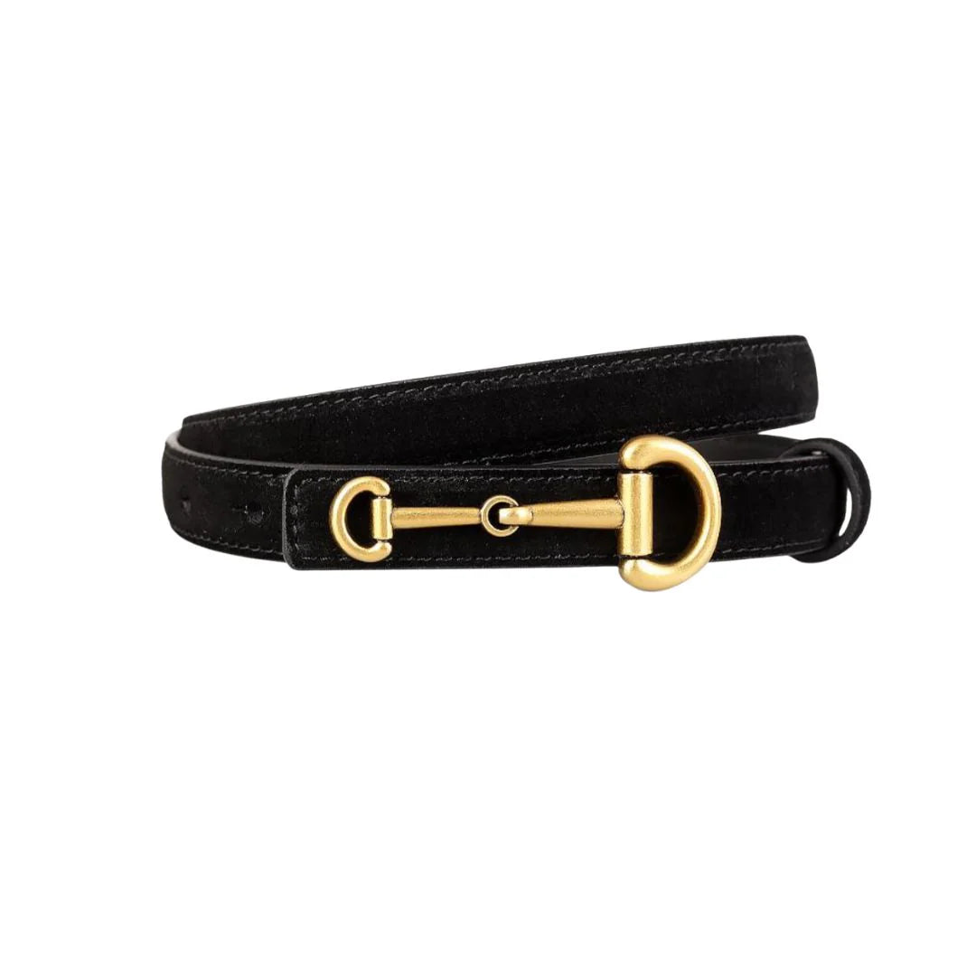 Dressage Buckle on Suede Belt