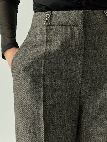 Women's Natasha Grey Tweed Trouser