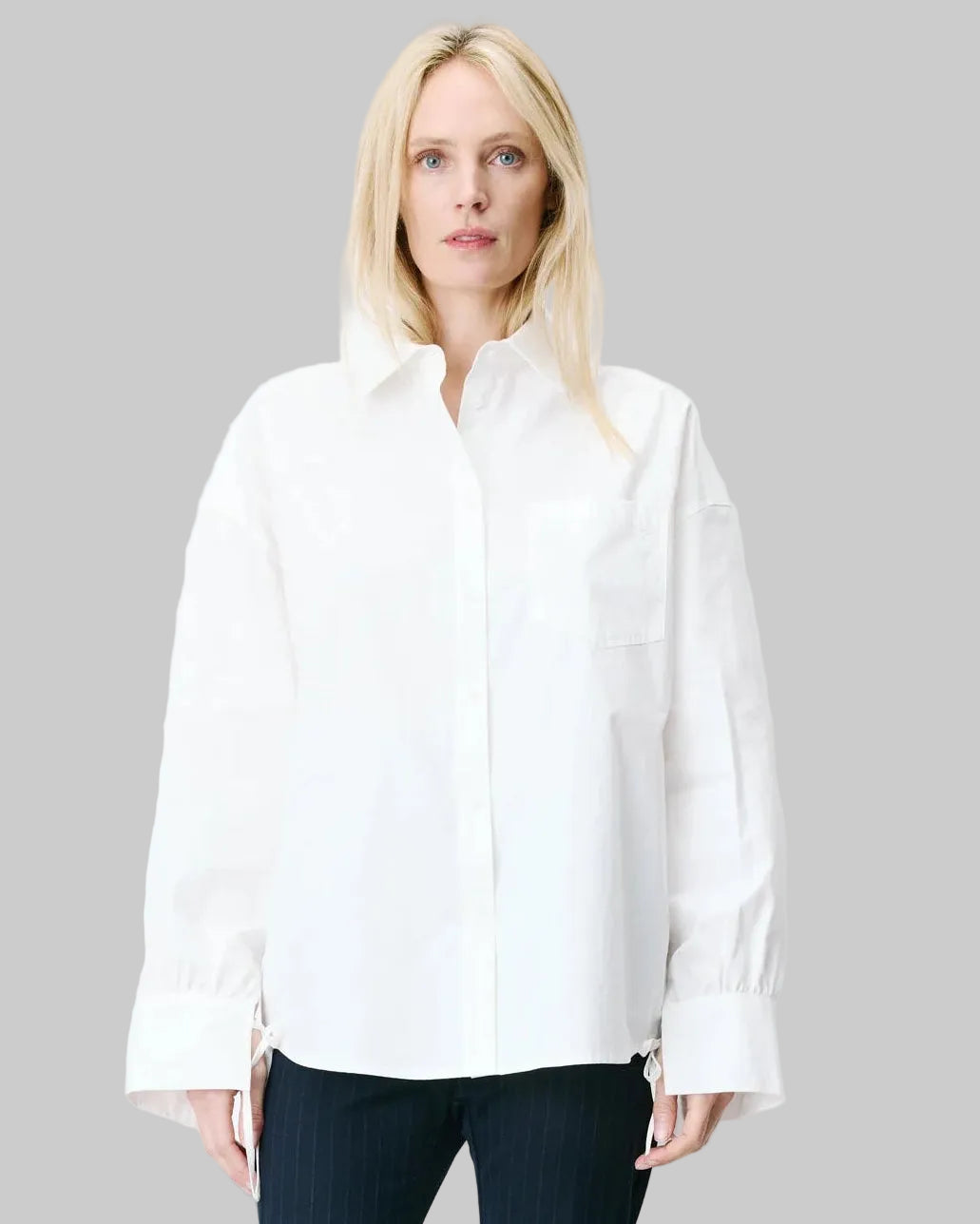 Armelle Boxy White Shirt Tie Cuffs