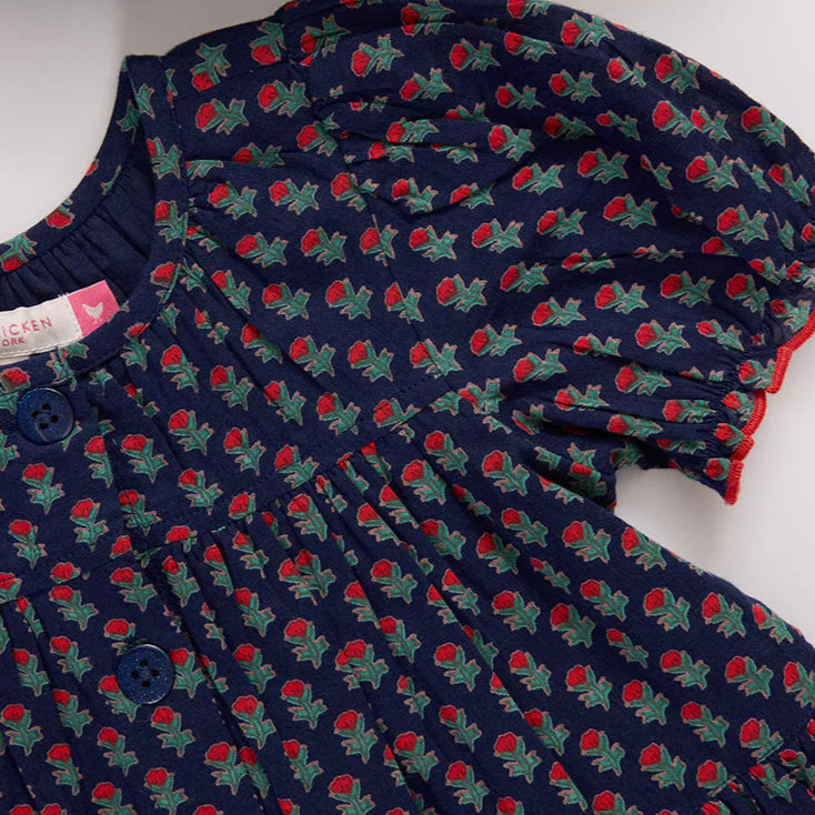 Pink Chicken Navy Carnation Dress