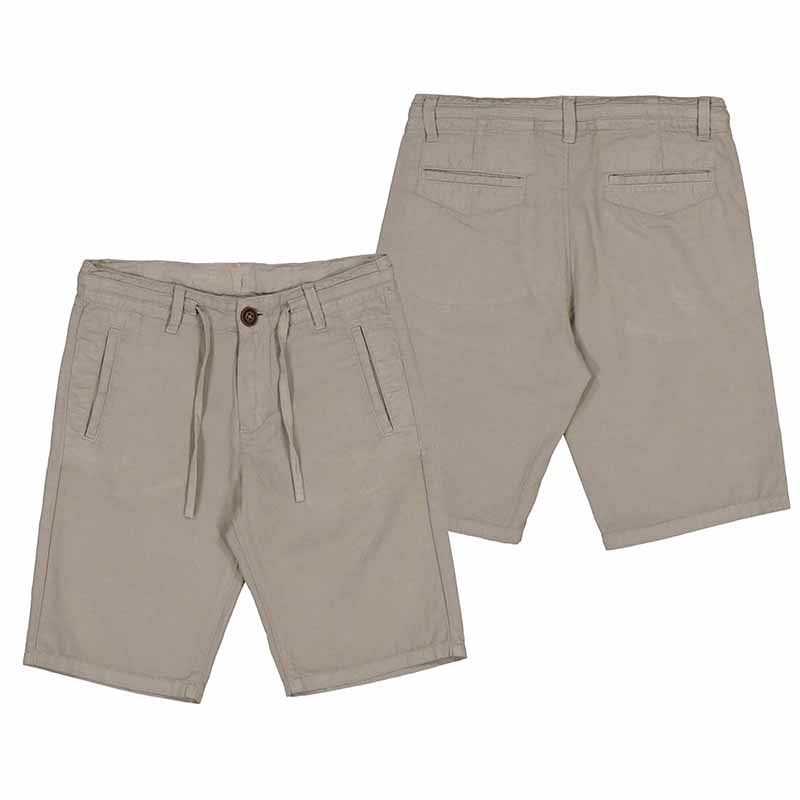 Cotton Linen Khaki Bremuda Short