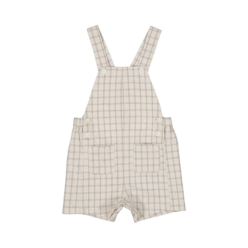 Tan Grid Linen Overall