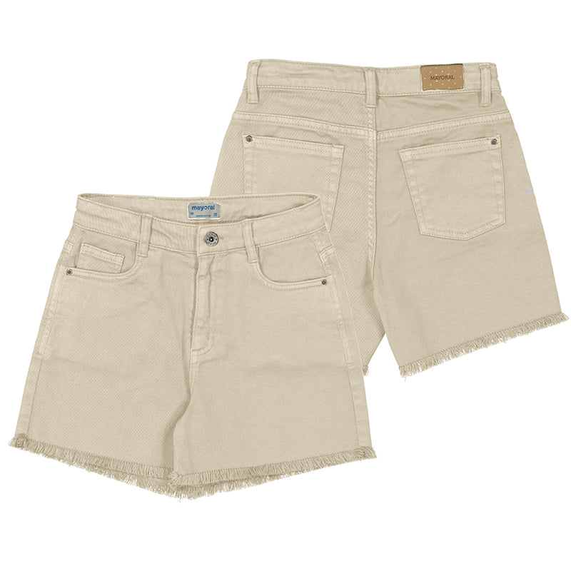 Girl's Tan Twill 5 pocket Short