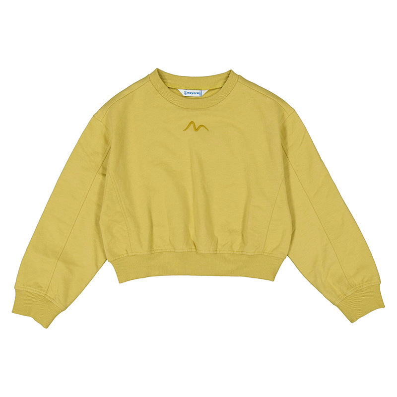 Mustard Crop Sweat Shirt