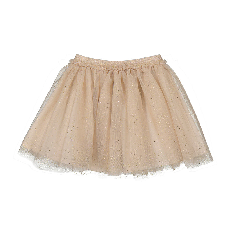 Cream Tulle Dot Infant Skirt