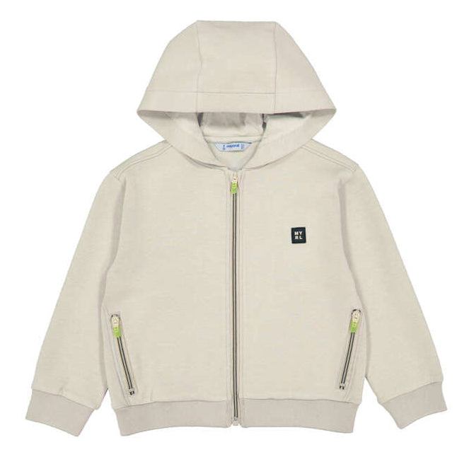 Boy's Stone Solid Zip Front Hoodie