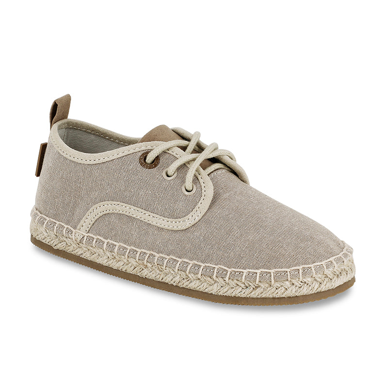 Khaki Linen Oxford Espadrille