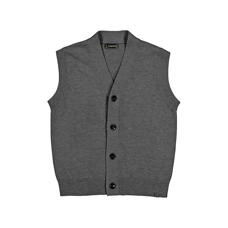 【新品】compact knit vest charcoal Charcoal Grey | Mens Cashmere Vest | Pure Collection