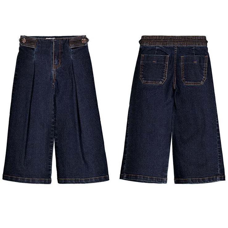 Dark Denim Wide Leg Pant