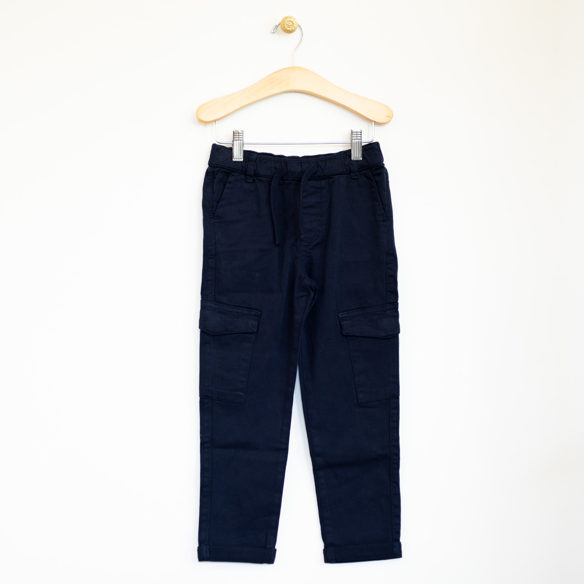 Navy Drawstring Cargo Pant