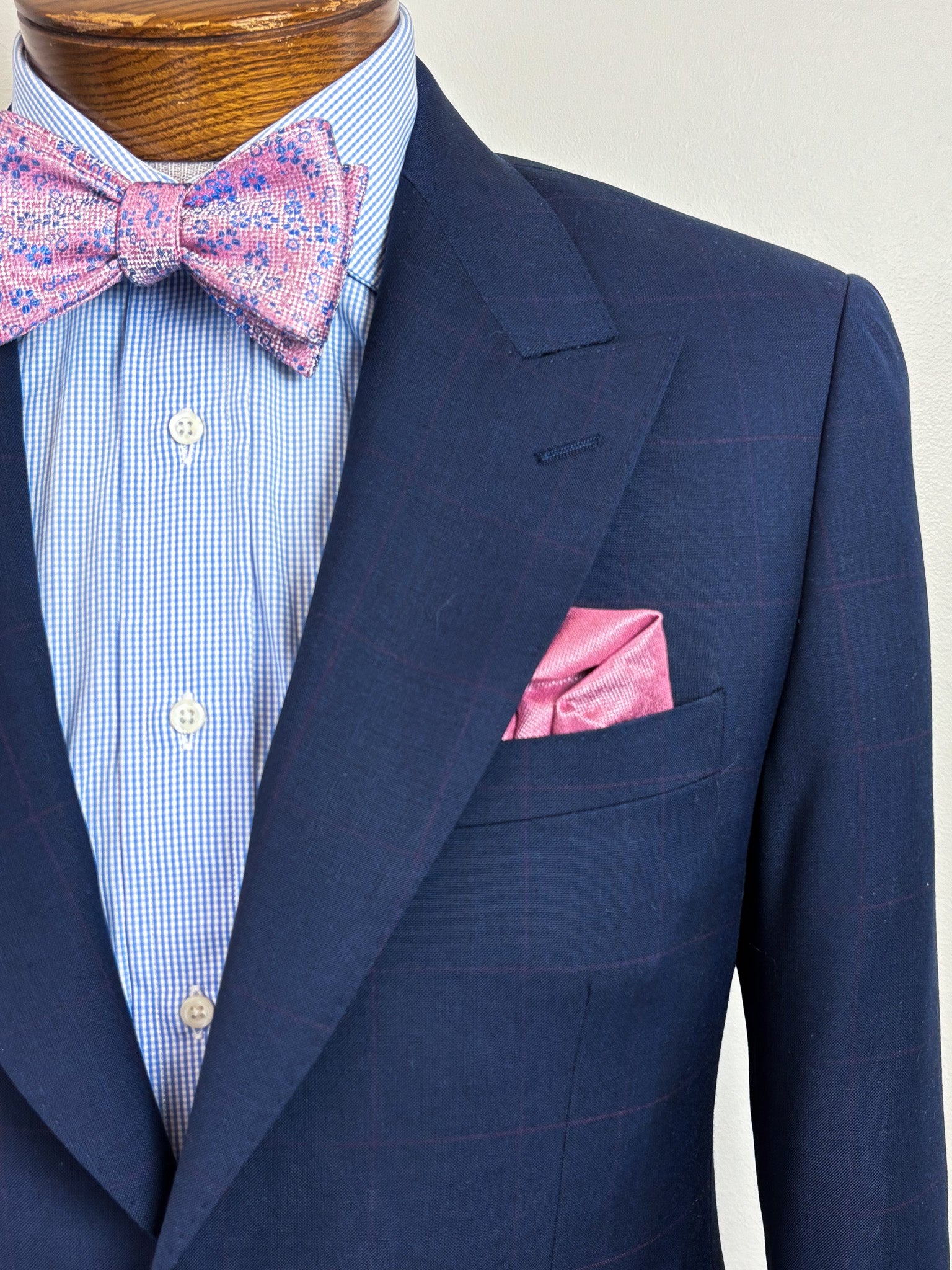 Men's Navy Windowpane Suit (Luca) MA
