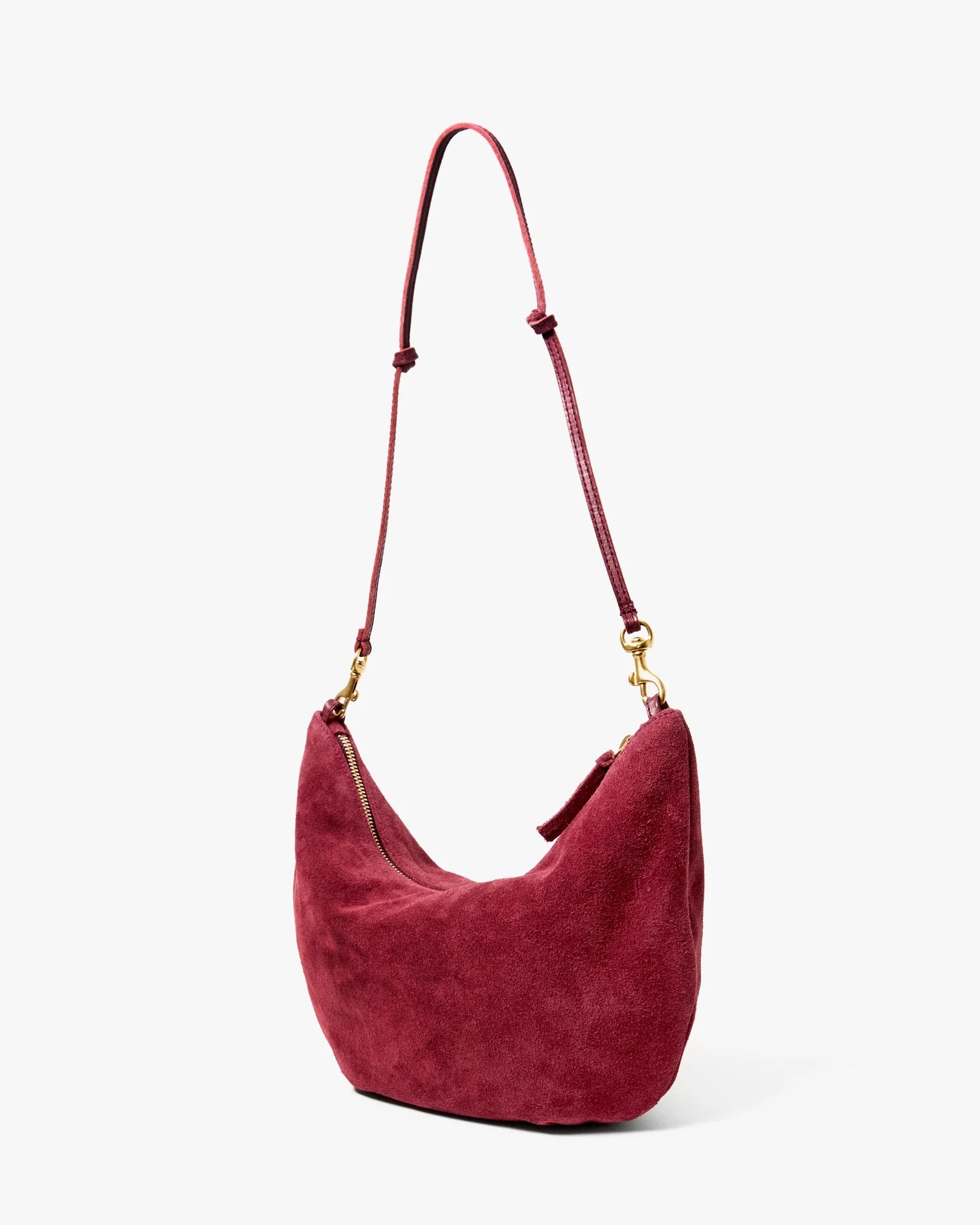Clare V. Lune Currant Suede Bag