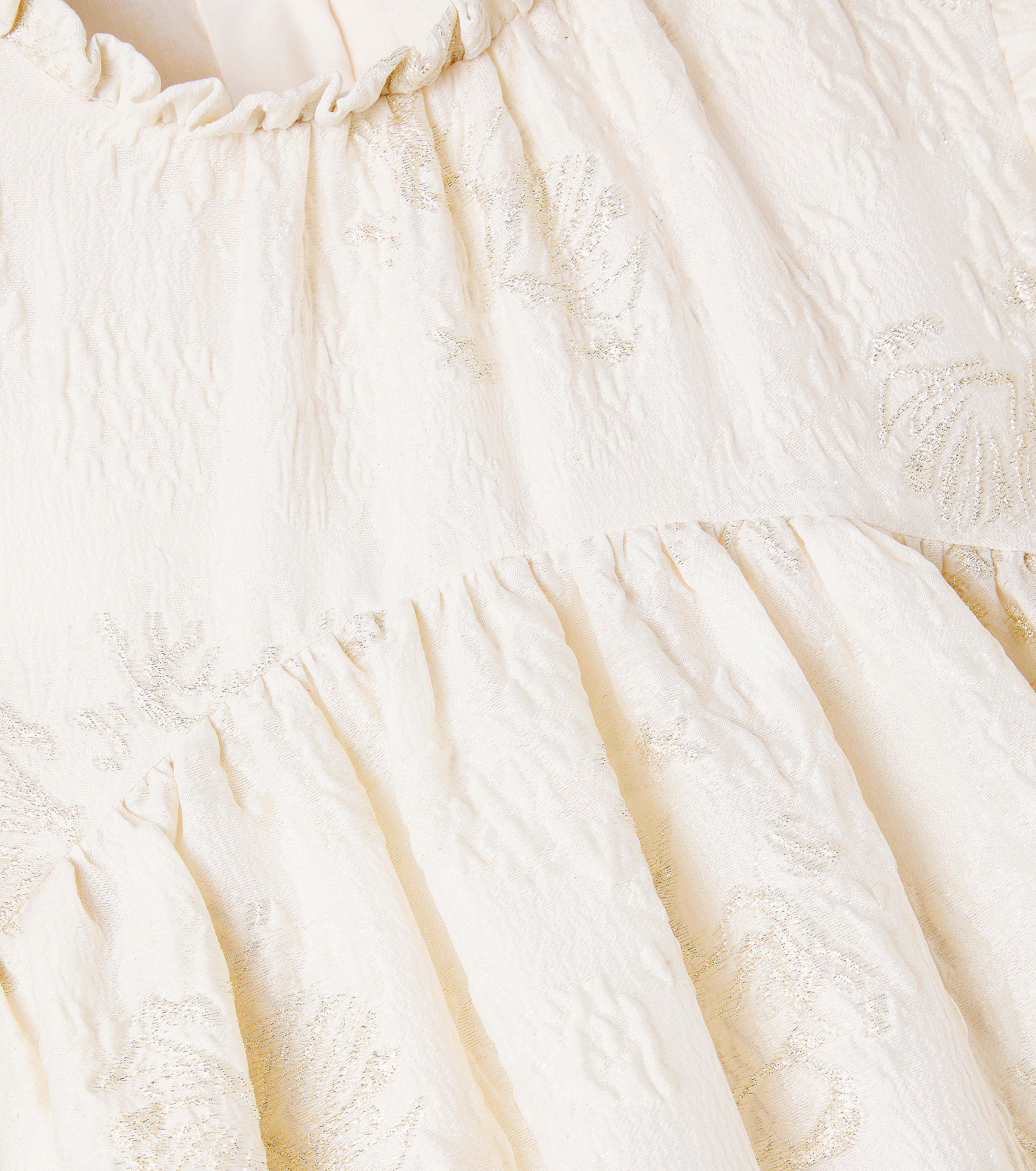 Flavia Ivory Brocade Float Dress
