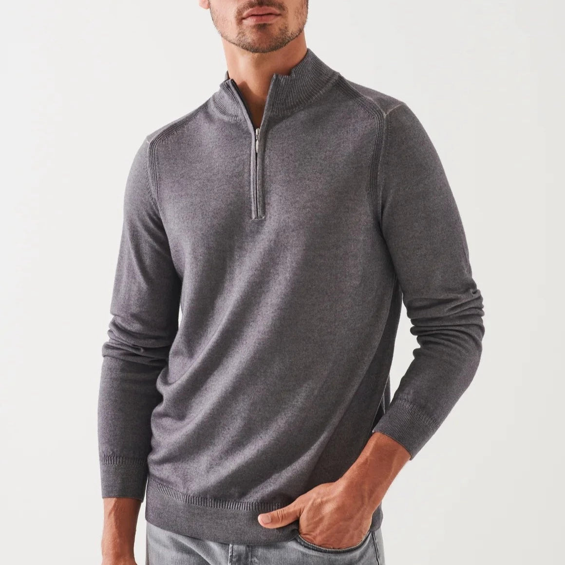 1/4 Zip Mock Neck Sweater