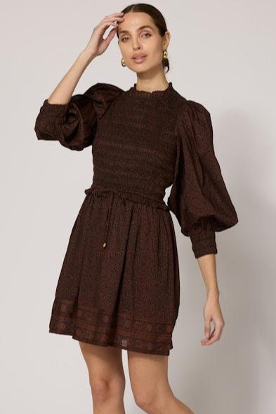 scroller short dress ME+EM Floral Scroll Print A-Line Short Dress