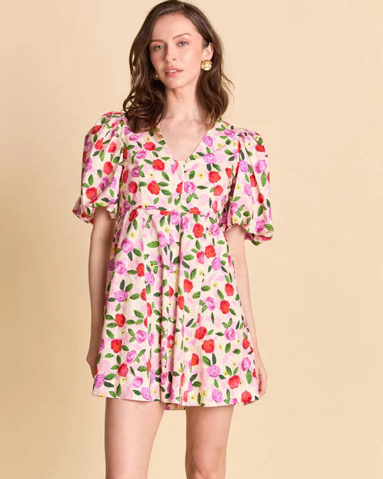 Halle Multi Water Color Mini Dress