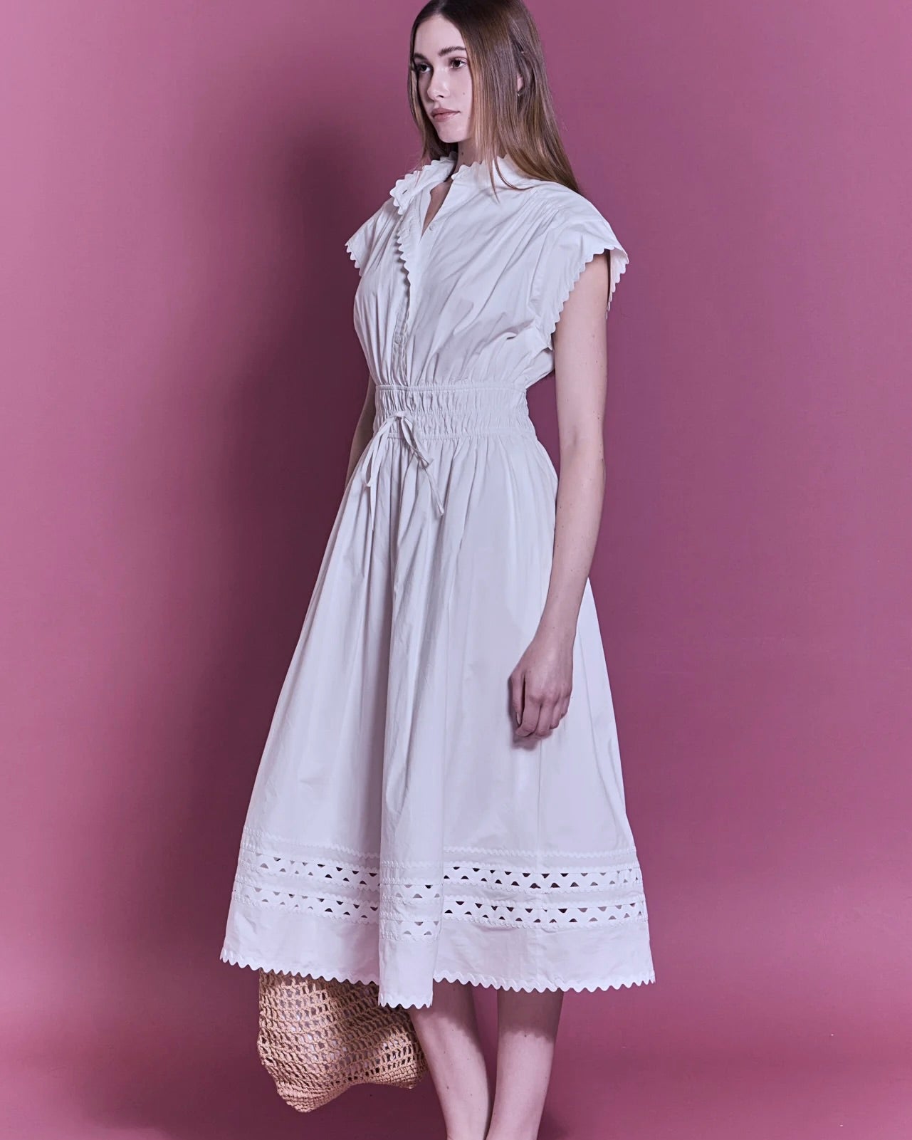 Ryan White Rirrac Trimmed dress