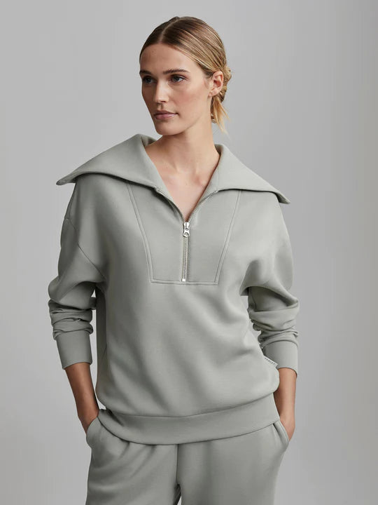 Varley Yates Double Soft Seagrass Sweat Top