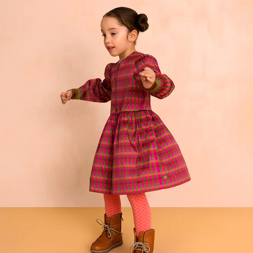 Oiliy Duchess Multi Taffeta Check Dress