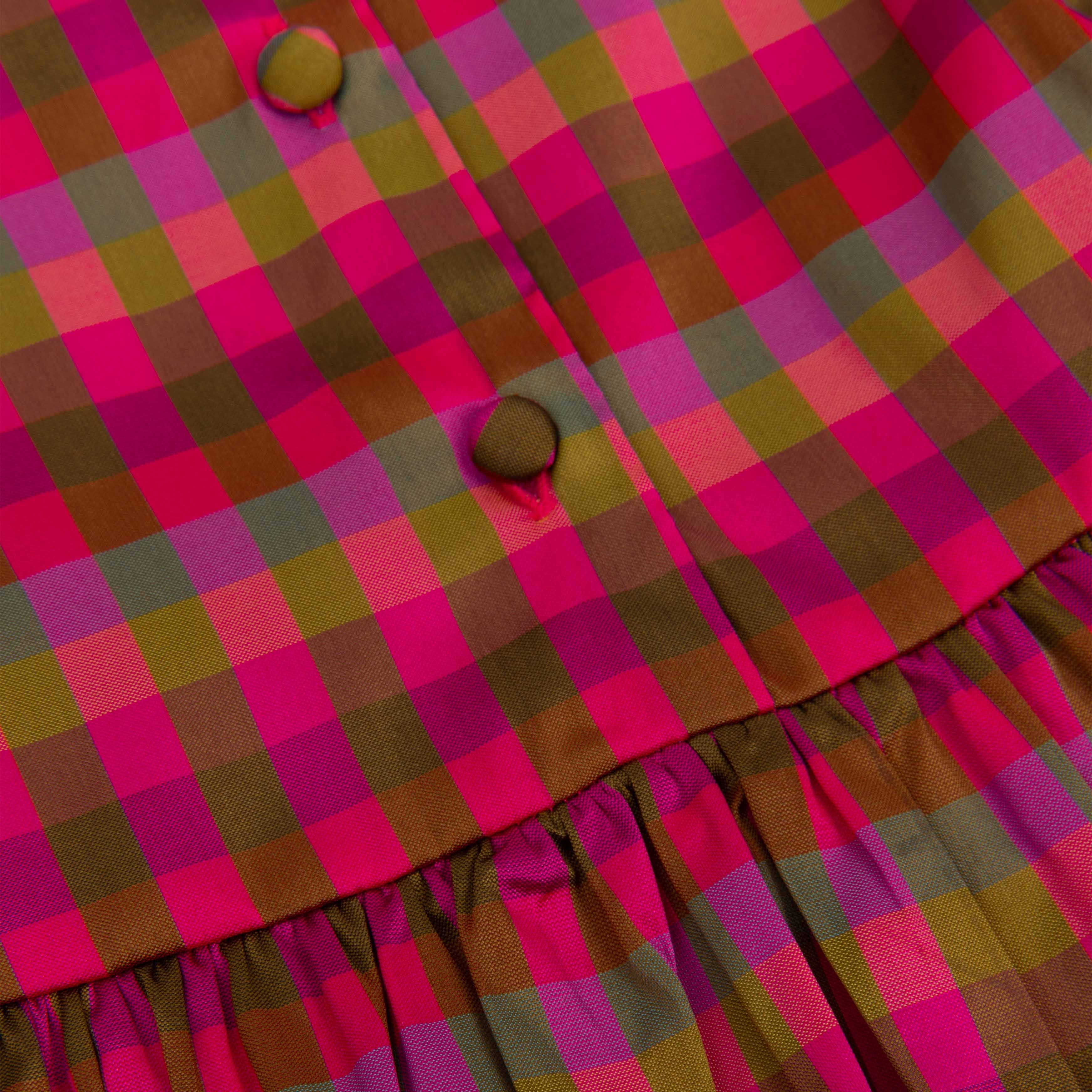 Oiliy Duchess Multi Taffeta Check Dress
