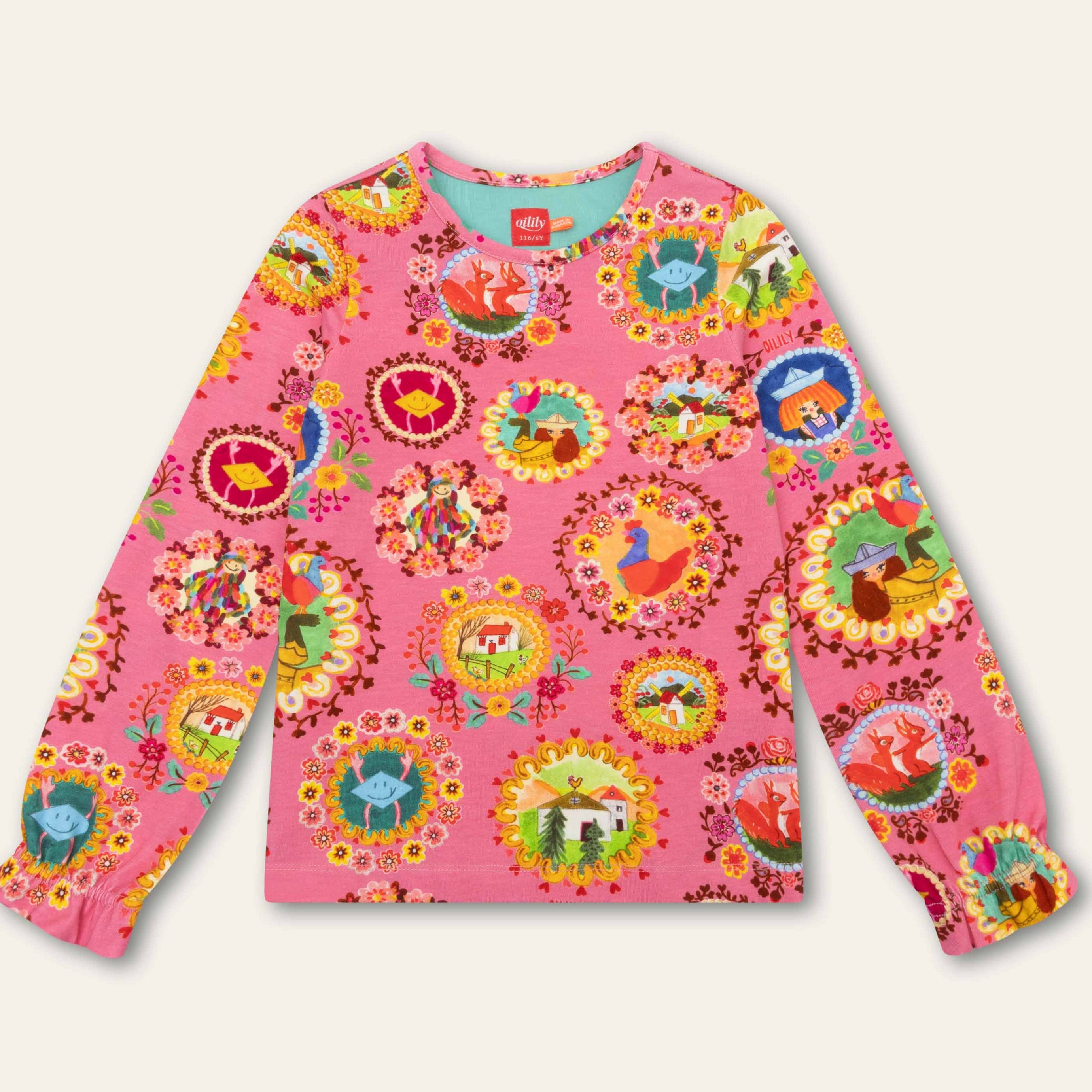 Oilily Pink Frames Print Tee