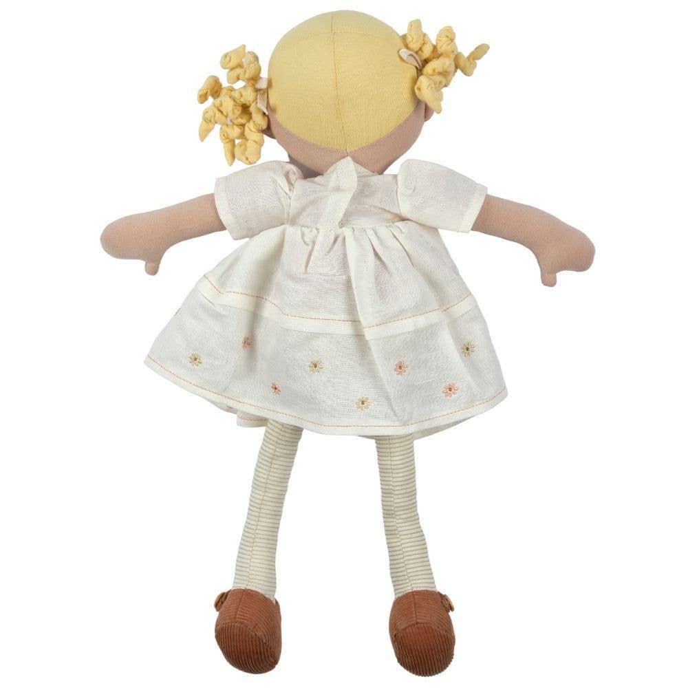 Priscy Blonde Haired Doll in White Linen Dress/Display Box