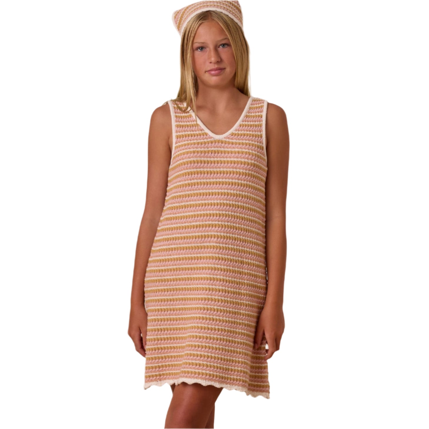 Rylee & Cru Crochet Pink Dress