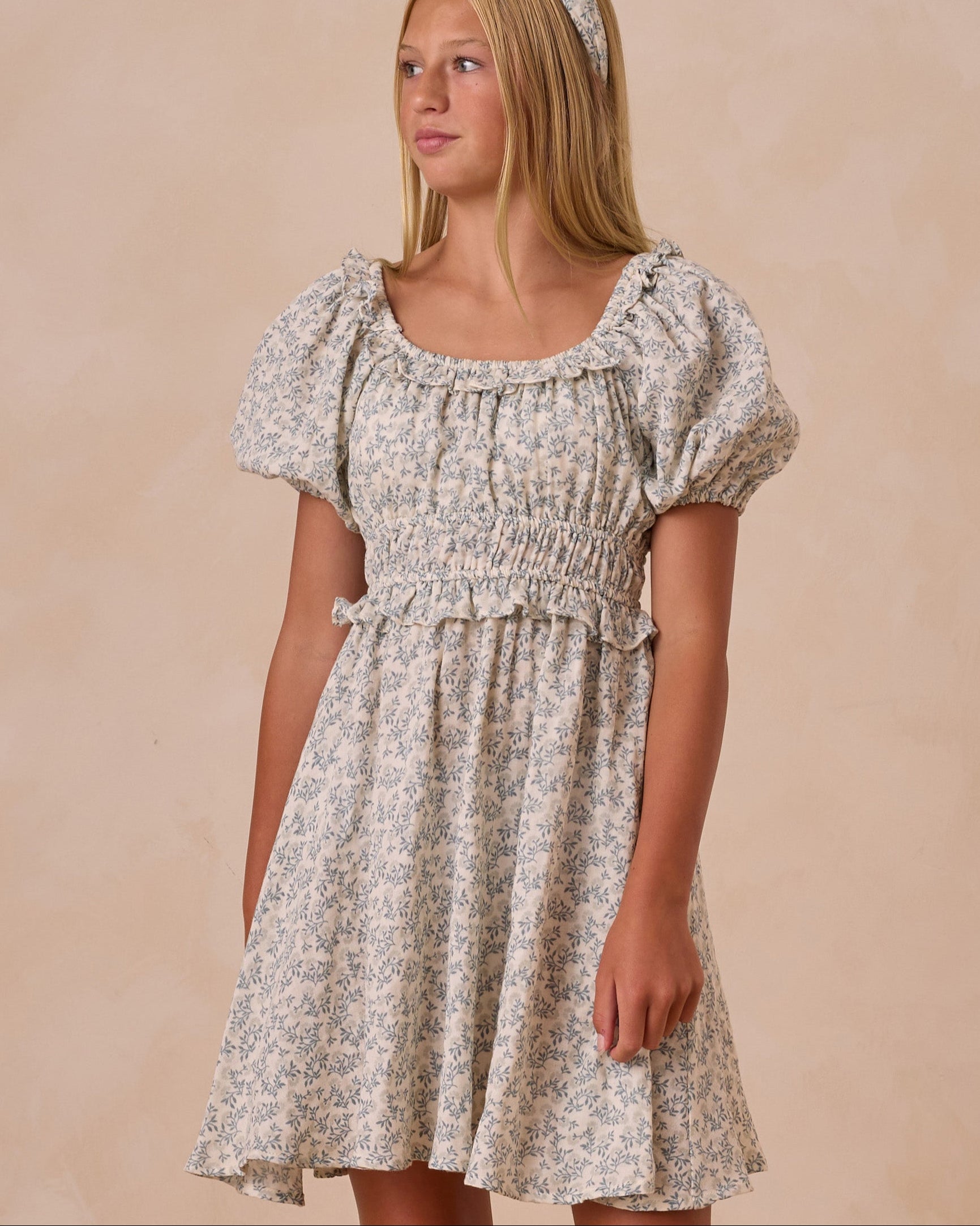 Girl's Rylee & Cru Blue Blossom Peasant Dress Girl's Rylee & Cru Blue Blossom Peasant Dress