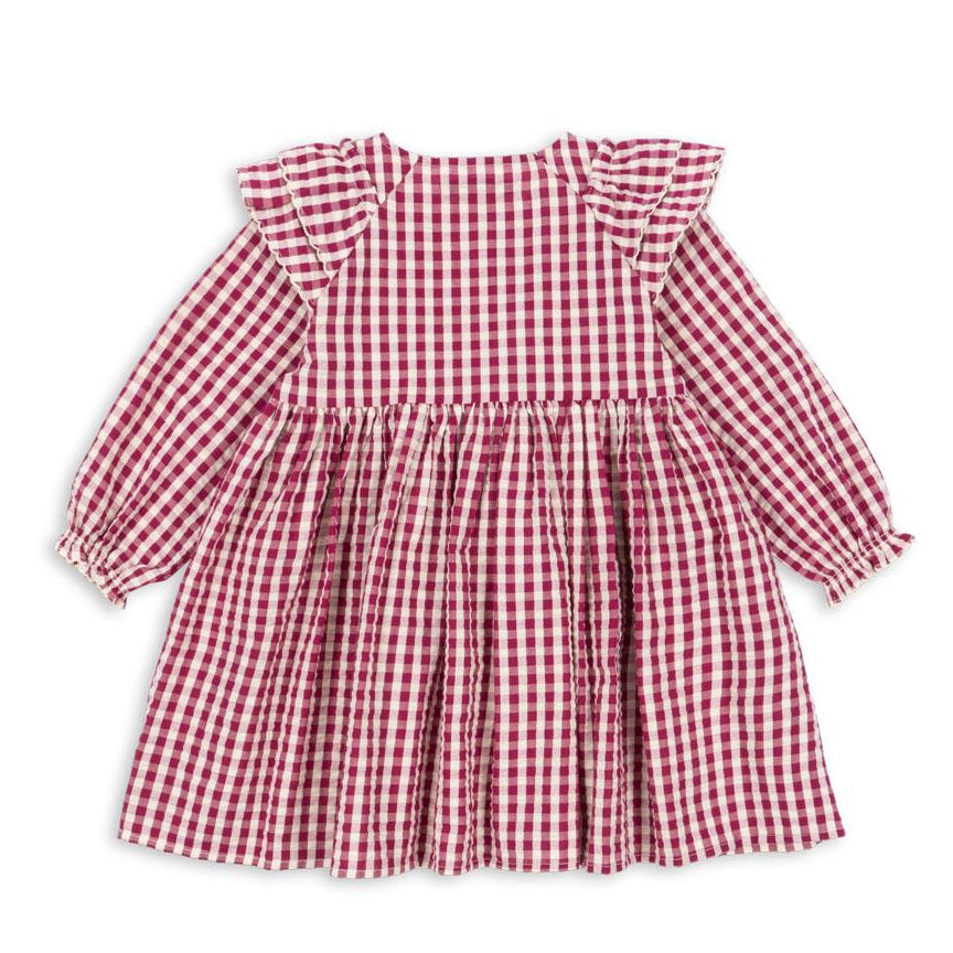Konges Slojd Red Gingham Ruffle Dress