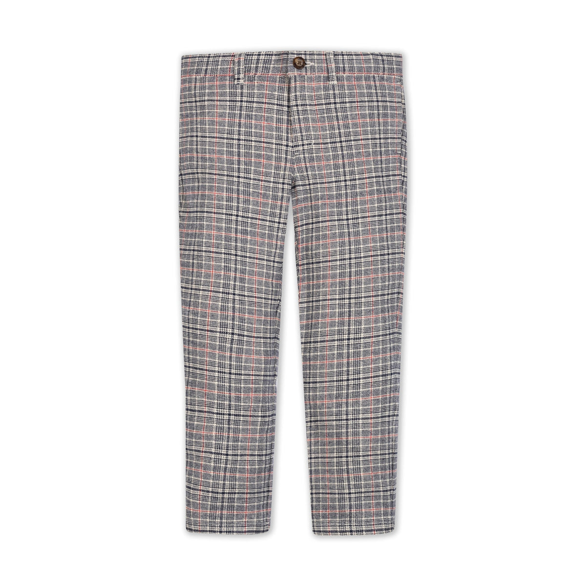Boy's Grey Plaid Trouser