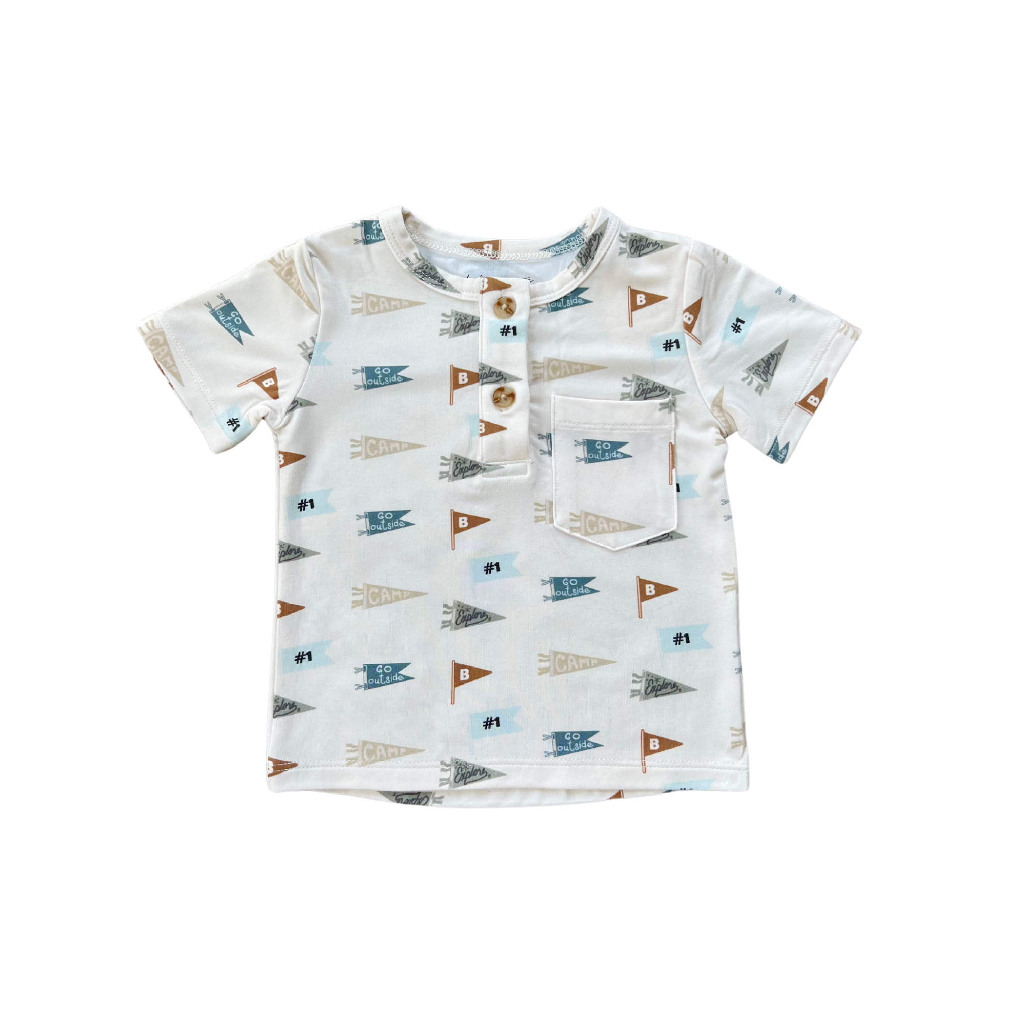 Boy's Flag Banner Nylons Henley