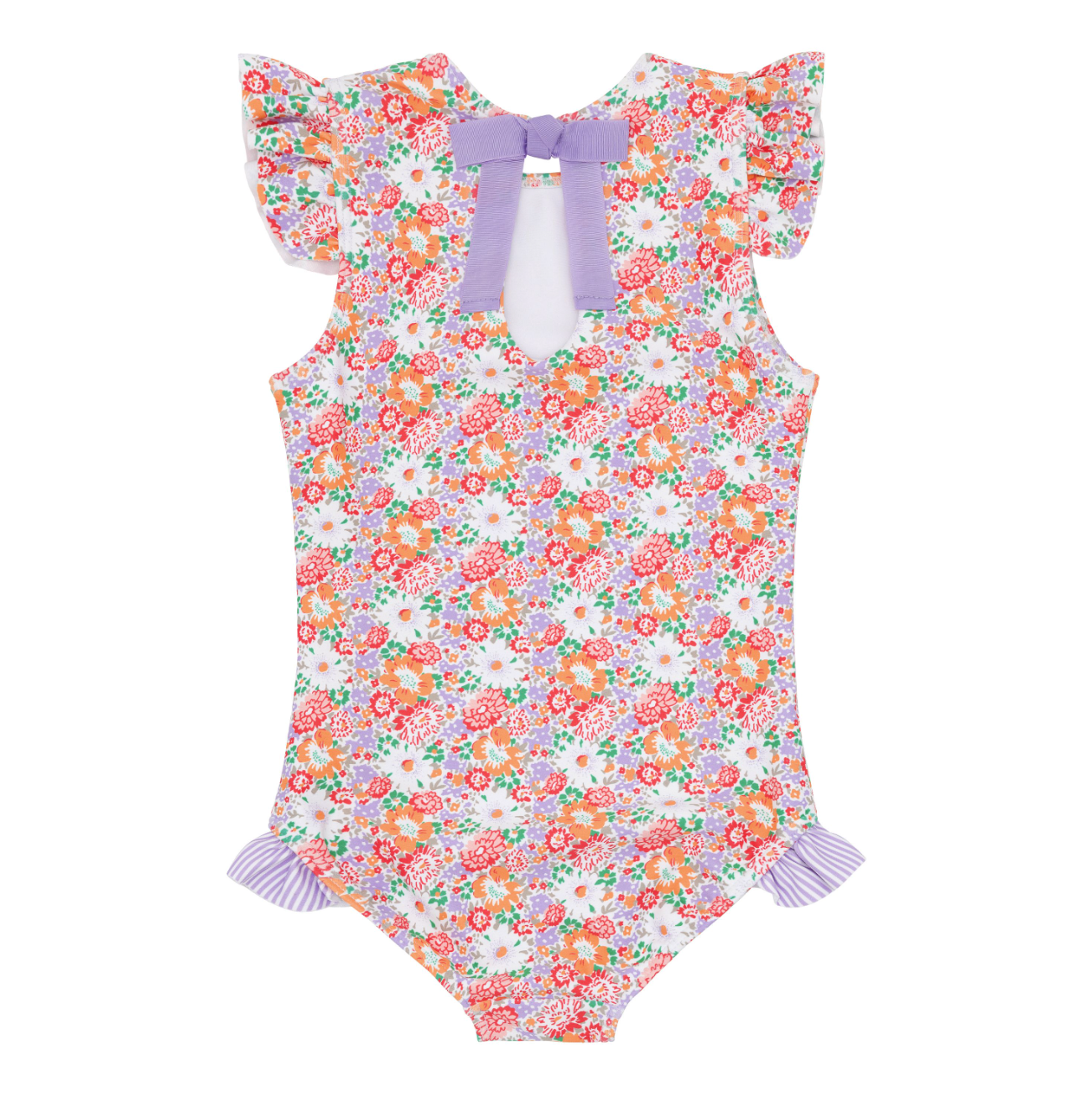 Girl's Minnow Island Blossom Ruffle One Piece