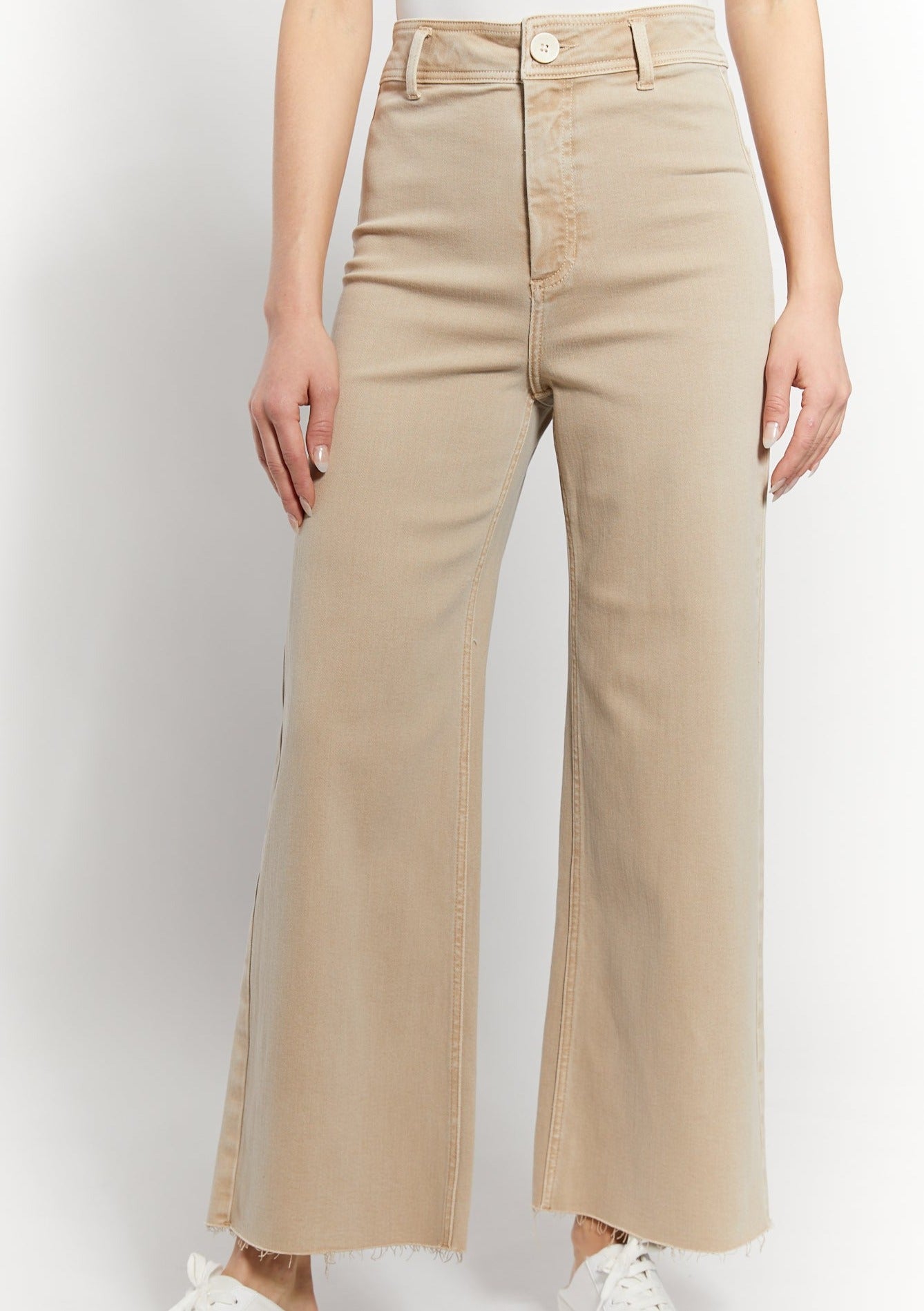 Willa Oat Wide Leg Twill Pant