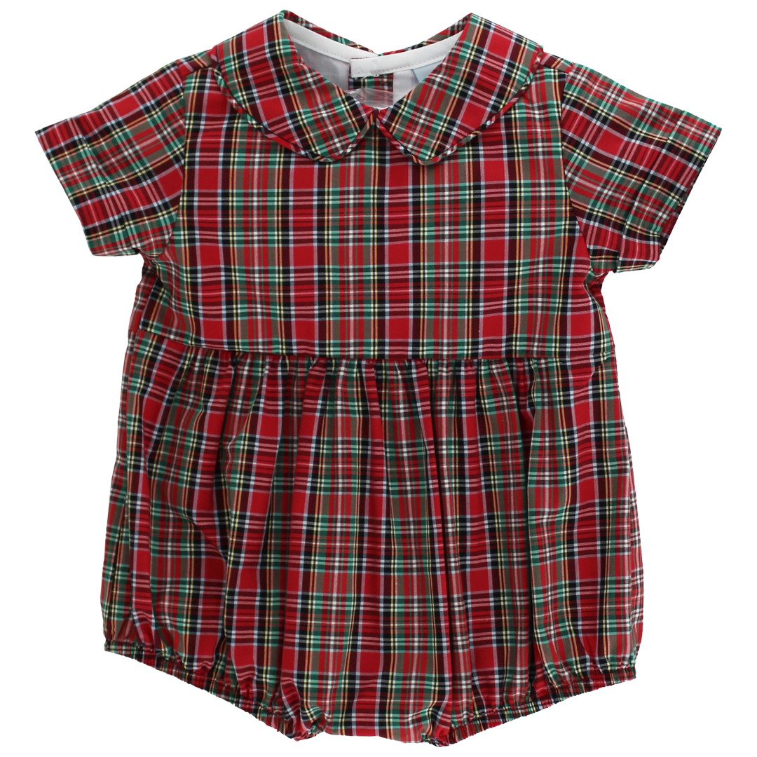 Red Tartan Infant Romper