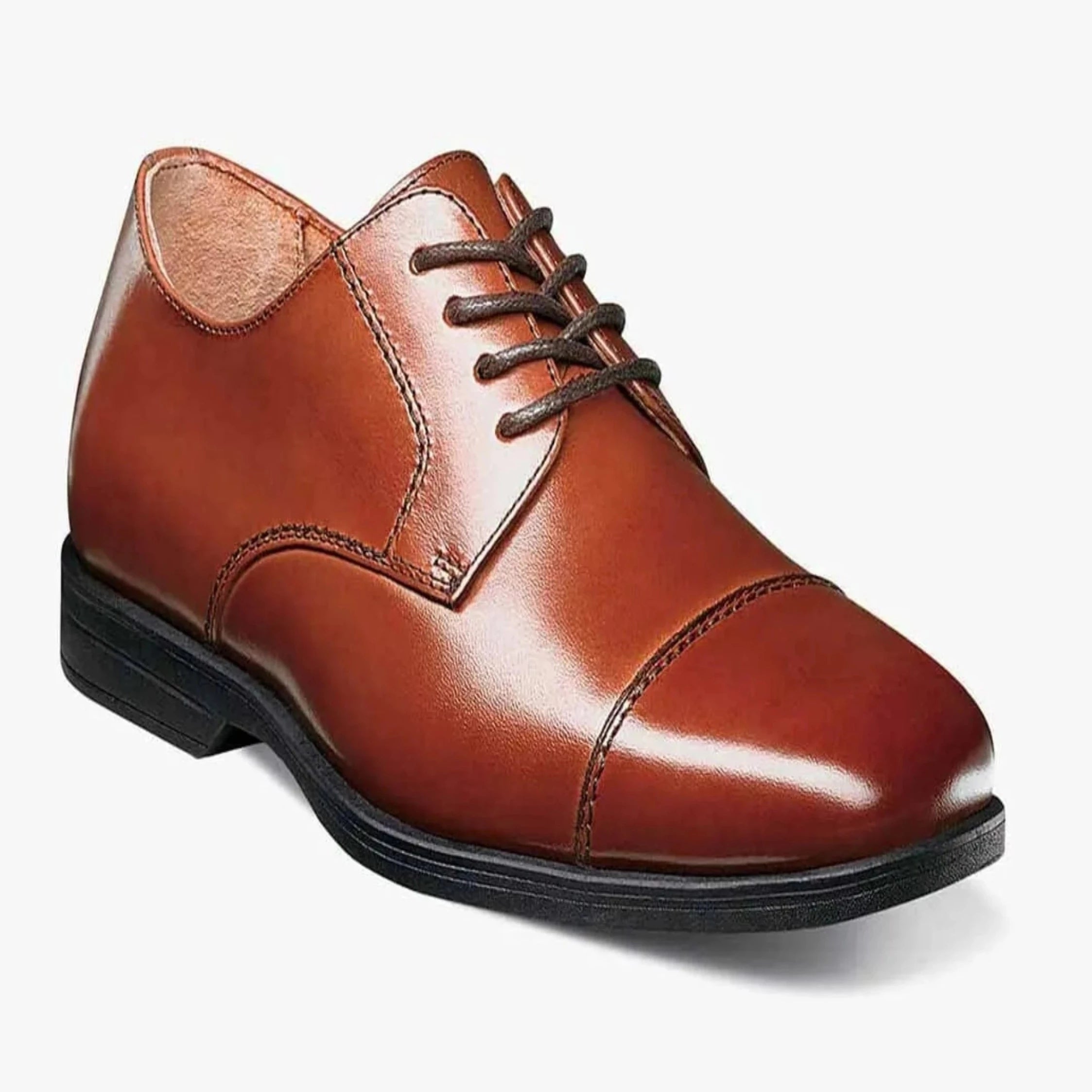 Boys Shoes Cognac Cap Toe Oxford