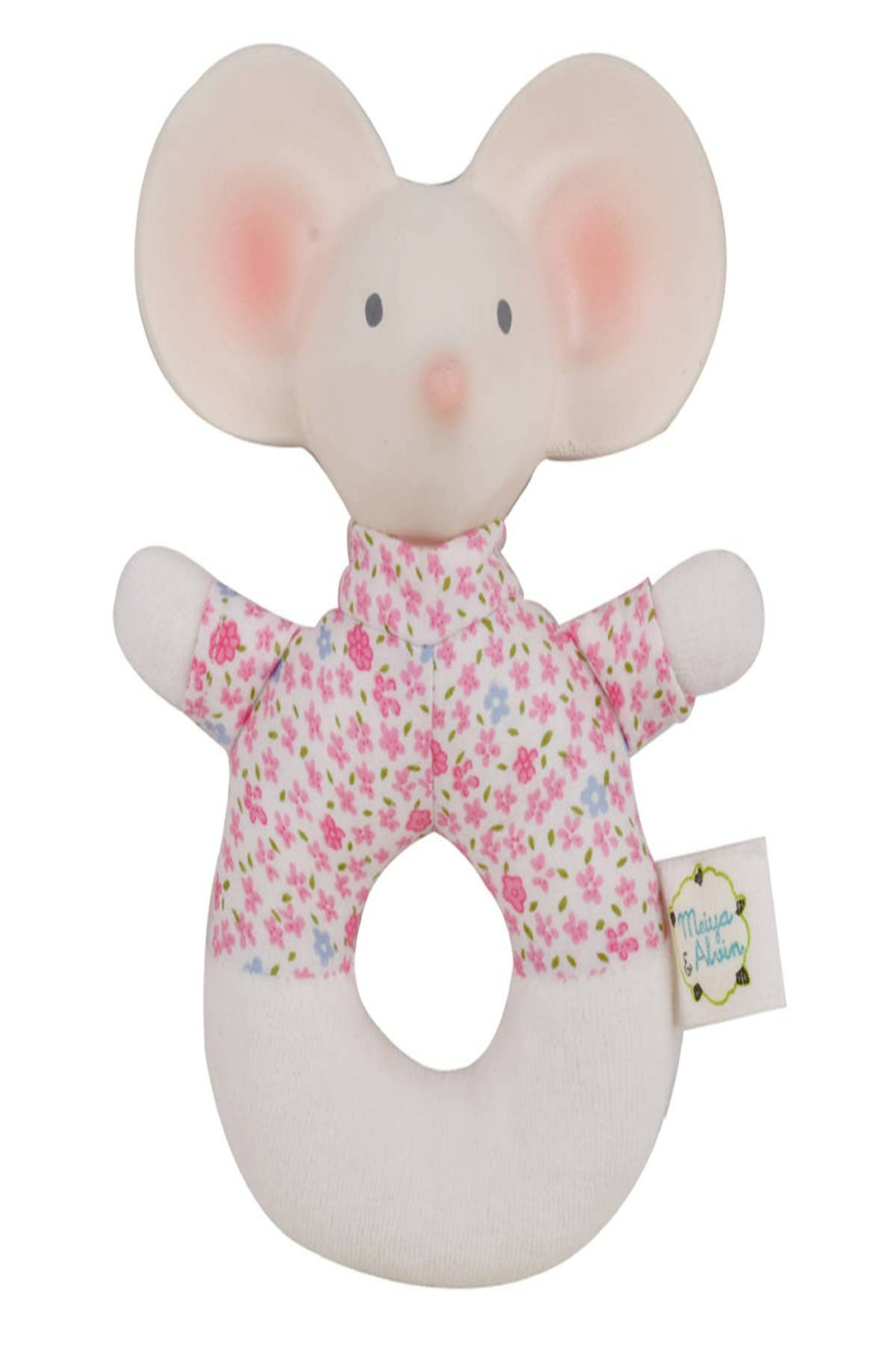 Meiya Mouse Soft Round Rattle Rubber Head